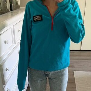 Mountain Hardwear 3/4 Zip Fleece (Blue, Size Small)